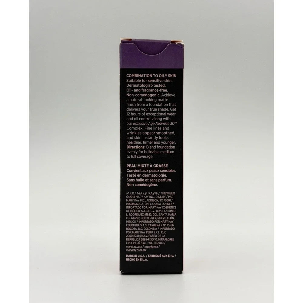 Mary Kay TimeWise Matte 3D Foundation Ivory C 110 Combo to Oily Skin 1oz NIB
